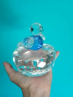 Belíssimo pássaro em cristal azul - loja online