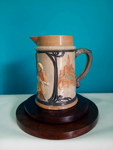 Antiga e rara jarra em cerâmica vitrificada - Japão