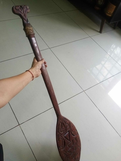 Remo decorativo em madeira indígena - comprar online