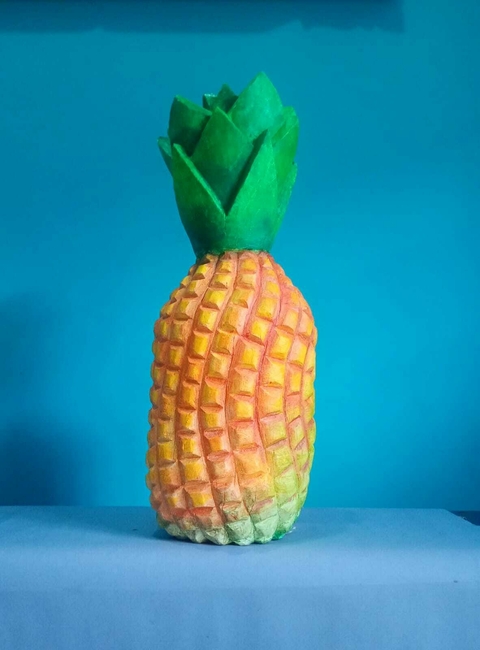 Grande E Imponente Abacaxi Decorativo em madeira - comprar online