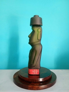 Antiga garrafa de vidro Pisco Reservado Moai - loja online