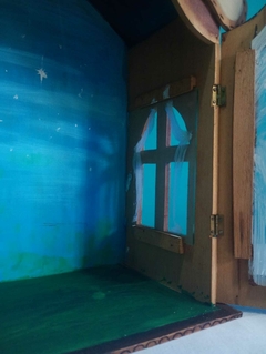 ARTE SACRA - pequeno oratório / capelinha confeccionado em madeira - comprar online