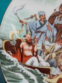 Imagem do Prato antigo decorativo em porcelana chinês