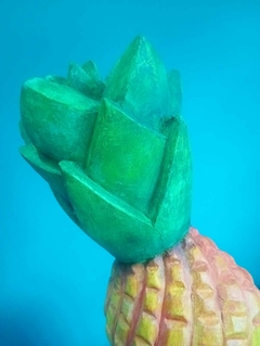 Grande E Imponente Abacaxi Decorativo em madeira - comprar online