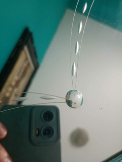 Antiga e lindíssima bandeja em metal com espelho em cristal veneziano