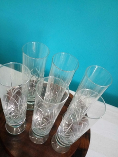Jogo de taças / flutê em cristal lapidado 6 unidades na internet
