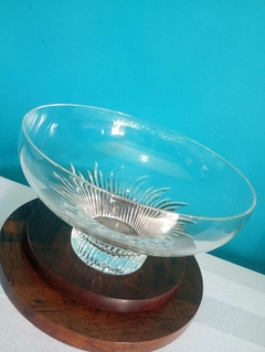 Antiga Fruteira / Centro de Mesa em Cristal e Translúcida - Achados e Encantos