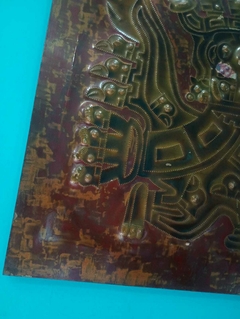 Antigo quadro com Divindade Inca - Bolívia Condor Em cobre na internet
