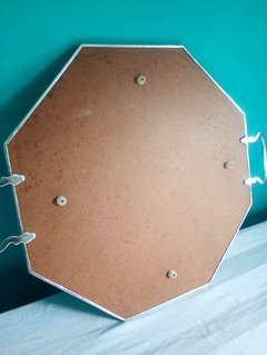 Antiga e lindíssima bandeja em metal com espelho em cristal veneziano - loja online