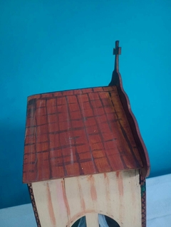 ARTE SACRA - pequeno oratório / capelinha confeccionado em madeira - loja online