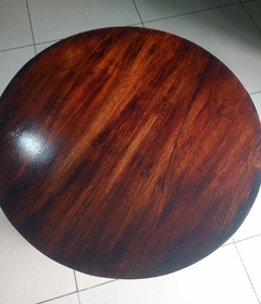 Antiga Mesinha de canto / apoio em madeira redonda em madeira - loja online