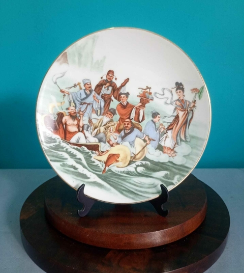 Prato antigo decorativo em porcelana chinês - comprar online