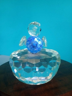 Belíssimo pássaro em cristal azul - comprar online