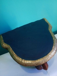 Antiga Peanha Indiana em Madeira em Forma de Elefante na internet