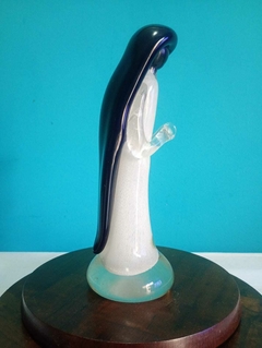 Antiga e belissima Nossa Sra. em cristal /murano - Cristal Schneider - Achados e Encantos