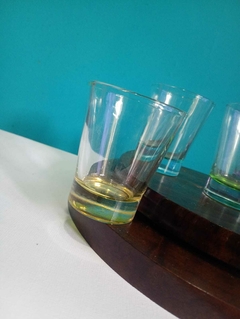 Jogo de 6 copos em vidro para shots Coloridos - loja online