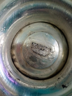 Antiga e imponente bacia com gomil / jarra do Séc.XIX em metal com banho de prata Essex Silver Quadruple - loja online