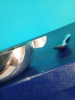 Antigo estojo com taças e colheres para sobremesa - prata Eberle - comprar online