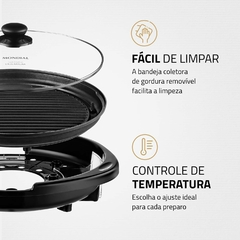Grill Redondo Mondial Cook & Grill 40 G-03 - ESFERAZUL DIGITAL