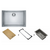 cuba linea - inox - 40x40 cm - c/ acessórios all-in - franke