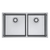 cuba linea dupla de embutir e sobrepor - inox - 74x40 cm - franke