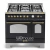 fogão dolcevita 5q - forno duplo elétrico 106l - preto - 90 cm - 220v - lofra