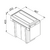 lixeira de embutir cube 30 c/ 2 reservatórios em abs - 2x 15 litros - franke - comprar online