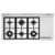 fogão master 6q e chapa - forno duplo a gás 201l - inox - 122 cm - 127v - bertazzoni - UD House