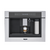 cafeteira de embutir - linha professional - inox e vidro preto - 60 cm - 220v - tecno