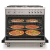 fogão pro 5q - forno a gás 142l - inox - 90cm - 220v - bertazzoni - UD House