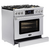 fogão profissional 6q - forno a gás 136 litros - inox - 90cm - 220v - evol - UD House