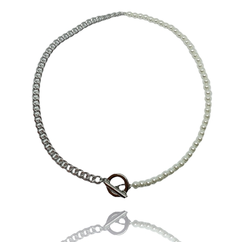 Colar pearl silver