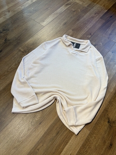 SWEATER CHENILLE POLO CREMA