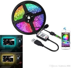 TIRA DE LED 5050 RGB BLUETOOTH APP CELULAR USB