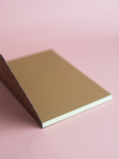 Sketchbook capa flex em tecido - marrom - comprar online