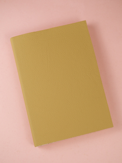 Caderno Couro Florear - ocre
