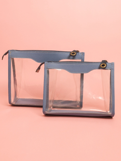 Essencial Duo Azul Caribe – Kit com 2 Necessaires - comprar online