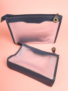 Imagem do Essencial Duo Azul Marinho – Kit com 2 Necessaires