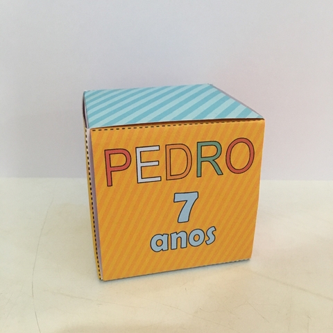 Caixa Cubo Colorida - 10 Unidades