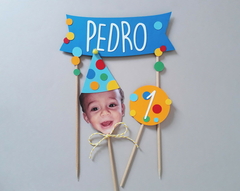 Topo de Bolo Colorido