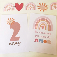 kit Festa Arco Iris Boho - Mimos Festas 