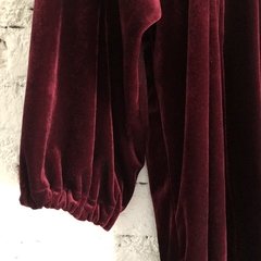 Kimono Curto de Veludo Vinho - comprar online