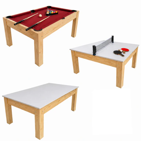COMBO 3 EN 1 POOL MINI MADERA CLASICO TAPA BLANCA