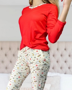 PIJAMA SOFT ♥ Modelo Arco Iris Rojo - comprar online