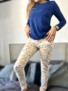 PIJAMA BABUCHA ♥ Modelo Nórdico Azul