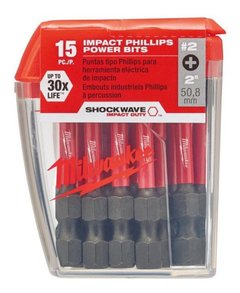 PACK X 15 U. PUNTAS PHILLIP MILWAUKEE - 48325004