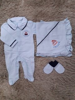 SAÍDA DE MATERNIDADE MASCULINA AZUL BEBÊ - Ref: 234