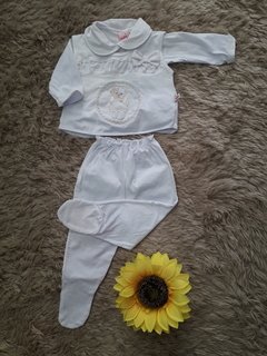 SAÍDA DE MATERNIDADE FEMININA BRANCA - Ref: 3520 - Bom bocadinho loja