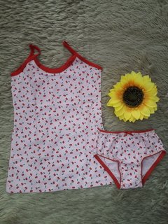 CAMISOLA ESTAMPADA CEREJA - Ref: 609B