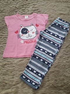 PIJAMA FEMININO GATINHO - Ref: 680A